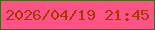 文字の大きさ：2、枠の色：505f1b、背景の色：fe5485、文字の色：a73805 無料ブログパーツのブログ時計