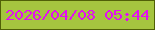 文字の大きさ：2、枠の色：506007、背景の色：a5c53f、文字の色：e210f1 無料ブログパーツのブログ時計