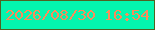 文字の大きさ：3、枠の色：506221、背景の色：04f6ae、文字の色：fa8c5b 無料ブログパーツのブログ時計