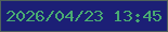 文字の大きさ：1、枠の色：50625b、背景の色：1c1f76、文字の色：49aa72 無料ブログパーツのブログ時計