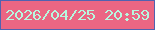文字の大きさ：2、枠の色：5062b0、背景の色：eb6683、文字の色：b7f8df 無料ブログパーツのブログ時計