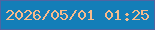 文字の大きさ：5、枠の色：5064a1、背景の色：137eb8、文字の色：f6bb8c 無料ブログパーツのブログ時計