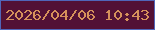 文字の大きさ：3、枠の色：5066b9、背景の色：521135、文字の色：d5915b 無料ブログパーツのブログ時計