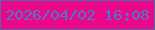 文字の大きさ：2、枠の色：5067ac、背景の色：ea078a、文字の色：4d77c9 無料ブログパーツのブログ時計