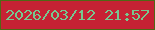 文字の大きさ：5、枠の色：506815、背景の色：c62234、文字の色：76c990 無料ブログパーツのブログ時計