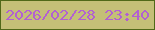 文字の大きさ：1、枠の色：506818、背景の色：c4bf77、文字の色：b260d2 無料ブログパーツのブログ時計
