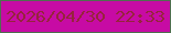 文字の大きさ：2、枠の色：506e50、背景の色：c70ba4、文字の色：96243c 無料ブログパーツのブログ時計