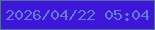 文字の大きさ：5、枠の色：506e96、背景の色：3e16db、文字の色：617ecd 無料ブログパーツのブログ時計