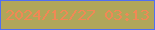 文字の大きさ：3、枠の色：506ff1、背景の色：b1a659、文字の色：f18855 無料ブログパーツのブログ時計