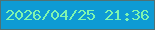 文字の大きさ：2、枠の色：507173、背景の色：0e9bd4、文字の色：7ff5af 無料ブログパーツのブログ時計