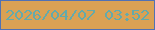 文字の大きさ：4、枠の色：5071b4、背景の色：daa154、文字の色：64aaab 無料ブログパーツのブログ時計