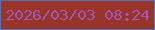 文字の大きさ：1、枠の色：5073b8、背景の色：983428、文字の色：a156b8 無料ブログパーツのブログ時計