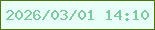 文字の大きさ：2、枠の色：50740d、背景の色：e7fff6、文字の色：7dc89e 無料ブログパーツのブログ時計