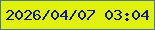文字の大きさ：5、枠の色：50758f、背景の色：e0f10b、文字の色：0c1997 無料ブログパーツのブログ時計