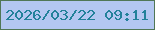 文字の大きさ：4、枠の色：507756、背景の色：b3c7f1、文字の色：22819a 無料ブログパーツのブログ時計