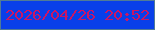 文字の大きさ：3、枠の色：507b96、背景の色：093fe9、文字の色：ca1665 無料ブログパーツのブログ時計