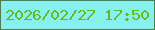 文字の大きさ：1、枠の色：507d4d、背景の色：85f1f0、文字の色：6ab91a 無料ブログパーツのブログ時計