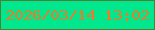 文字の大きさ：3、枠の色：507e35、背景の色：00e78e、文字の色：e87c2a 無料ブログパーツのブログ時計