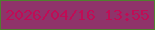 文字の大きさ：5、枠の色：507f2f、背景の色：8f336a、文字の色：c00c56 無料ブログパーツのブログ時計