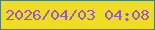 文字の大きさ：5、枠の色：507f6d、背景の色：efdc23、文字の色：9958c8 無料ブログパーツのブログ時計
