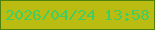文字の大きさ：3、枠の色：50800d、背景の色：babc11、文字の色：42cd60 無料ブログパーツのブログ時計