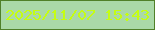 文字の大きさ：1、枠の色：508029、背景の色：aad9a8、文字の色：c5fd13 無料ブログパーツのブログ時計