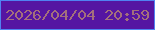 文字の大きさ：5、枠の色：5082f1、背景の色：5515a2、文字の色：a36f7c 無料ブログパーツのブログ時計