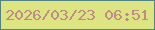 文字の大きさ：4、枠の色：508384、背景の色：dce582、文字の色：bf8b89 無料ブログパーツのブログ時計