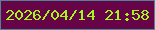 文字の大きさ：3、枠の色：508496、背景の色：670347、文字の色：a4f71c 無料ブログパーツのブログ時計