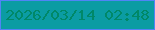 文字の大きさ：4、枠の色：5084f6、背景の色：0b9ca3、文字の色：008868 無料ブログパーツのブログ時計