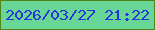 文字の大きさ：3、枠の色：508519、背景の色：67d697、文字の色：2835db 無料ブログパーツのブログ時計