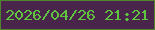 文字の大きさ：4、枠の色：50852d、背景の色：4a254b、文字の色：5fc541 無料ブログパーツのブログ時計
