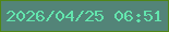 文字の大きさ：5、枠の色：508615、背景の色：538478、文字の色：63e5ae 無料ブログパーツのブログ時計