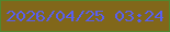 文字の大きさ：2、枠の色：508730、背景の色：81671a、文字の色：595ff0 無料ブログパーツのブログ時計