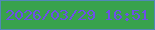 文字の大きさ：4、枠の色：5088b8、背景の色：38a24d、文字の色：6d4fe8 無料ブログパーツのブログ時計