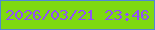文字の大きさ：4、枠の色：5088d4、背景の色：7ed910、文字の色：924ef9 無料ブログパーツのブログ時計