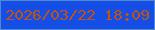 文字の大きさ：4、枠の色：508acd、背景の色：154de7、文字の色：c2520d 無料ブログパーツのブログ時計