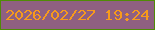 文字の大きさ：4、枠の色：508b06、背景の色：8f6081、文字の色：f79a1c 無料ブログパーツのブログ時計
