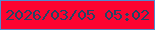 文字の大きさ：4、枠の色：508bce、背景の色：fd0430、文字の色：264566 無料ブログパーツのブログ時計