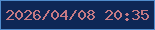 文字の大きさ：2、枠の色：508ccc、背景の色：0e2756、文字の色：c67a84 無料ブログパーツのブログ時計