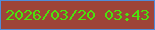 文字の大きさ：5、枠の色：508cd9、背景の色：9e4438、文字の色：4ce20c 無料ブログパーツのブログ時計