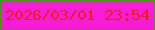 文字の大きさ：2、枠の色：508e24、背景の色：f61ed4、文字の色：e61e26 無料ブログパーツのブログ時計