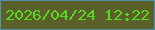 文字の大きさ：5、枠の色：5091ae、背景の色：5b5f29、文字の色：57d924 無料ブログパーツのブログ時計