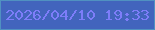 文字の大きさ：2、枠の色：5091c1、背景の色：4264bd、文字の色：7d7df9 無料ブログパーツのブログ時計