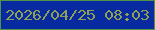 文字の大きさ：1、枠の色：509346、背景の色：072aa1、文字の色：8fa056 無料ブログパーツのブログ時計