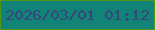 文字の大きさ：5、枠の色：509618、背景の色：118377、文字の色：36457b 無料ブログパーツのブログ時計