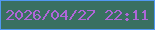 文字の大きさ：3、枠の色：5098f2、背景の色：397061、文字の色：af66d8 無料ブログパーツのブログ時計