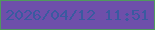 文字の大きさ：5、枠の色：50995d、背景の色：6e4faa、文字の色：3a5aa0 無料ブログパーツのブログ時計