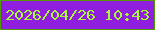 文字の大きさ：4、枠の色：509b01、背景の色：8f1ede、文字の色：a9f93b 無料ブログパーツのブログ時計