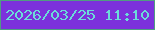 文字の大きさ：5、枠の色：509d82、背景の色：7c31dc、文字の色：6bdcd9 無料ブログパーツのブログ時計